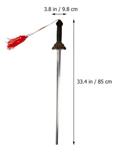 Espada De Utileria Arma Medieval Estilo Chino Retraible 85cm