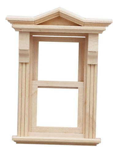 1: 12 Muebles De Casa De Muñecas Con Ventana De Madera,