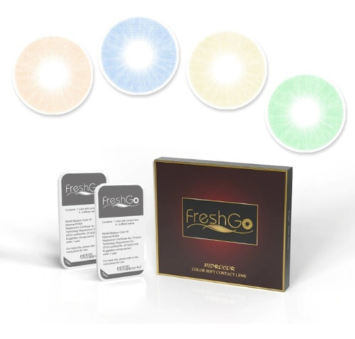 Imagen 3 de 5 de Par Lentes De Contacto Freshgo Hidrocor Esmeralda (esmerald)