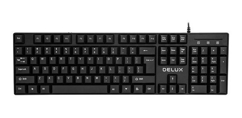 Teclado Usb K6005u Negro Delux 