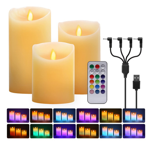 Aled Light Velas Recargables Parpadeantes Con Control Remoto