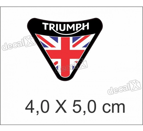 Emblema Adesivo Resinado Escudo Compatível Triumph 4x5 Rs01