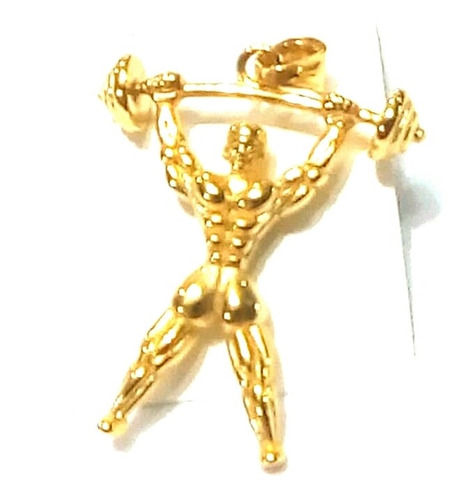 Dije Gym Fisiculturismo Pesas Oro Laminado 18 Kilates