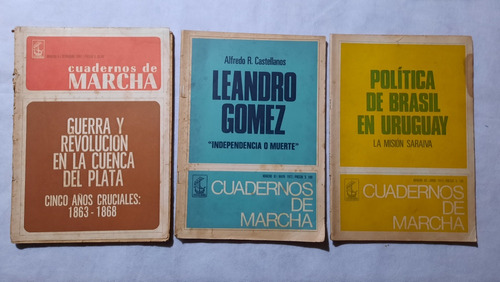 3 Cuadernos Marcha Leandro Gomez Guerra Y Revolución Brasil 