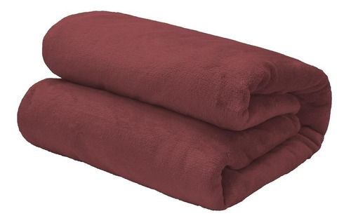 Cobertor Camesa Flannel Loft cor goiaba com design lisa de 2.4m x 2.2m