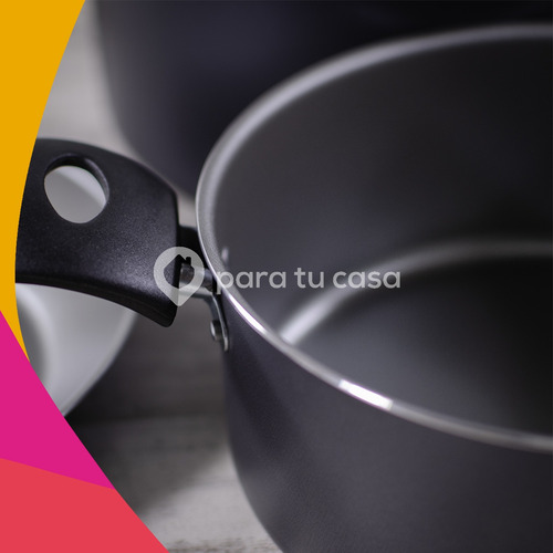 Imagen 3 de 10 de Ollas Tramontina Bateria Cocina Set 7 Pz Turim Teflón Ct
