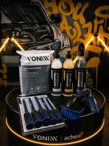 Kit Limpeza E Cuidados Vonixx Internos Automotivos 6 Itens