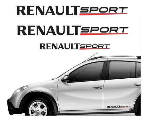  Adesivos Faixa Lateral Emblema Renault Sandero Sport Imp176