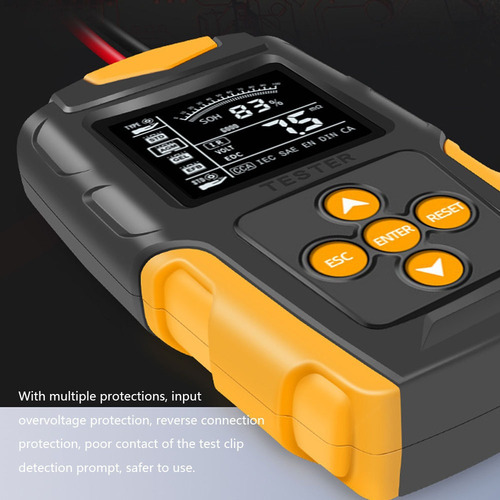 Probador De Batería Digital Lcd De 12v/24v Para Auto