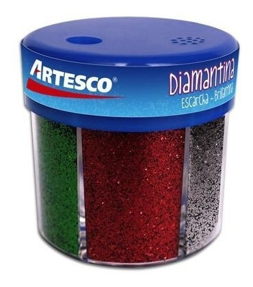 Brillantina En Polvo Con Dispensador | 6 Colores | Artesco