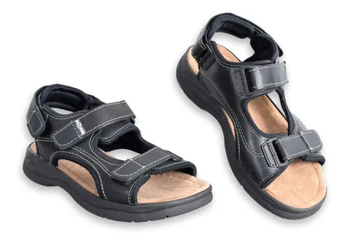 Sandalia Cuero Hombre Velcro Campus Art 8022 Ojota Regulable