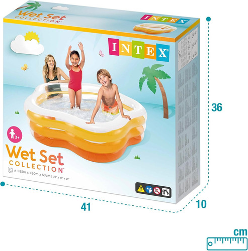 Alberca Piscina Inflable Estrella 460l Naranja Intex Naranja