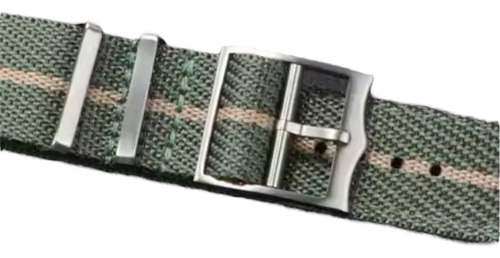 Pulseira Relógio Lona Estilo Militar Engate Rápido Fecho Aço Verde-claro 2.2 Cm