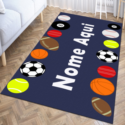 Tapete Infantil Balls 60x120 Nome Personalizado