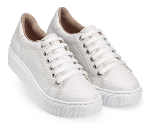Imagen 8 de 10 de Zapatillas Mujer Plata Sneaker Plataforma Mujer Ultima Moda