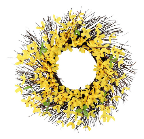 Corona De Flores Amarillas,corona De Primavera Y