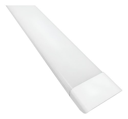 Luminario Triple Línea Led Plano Base Aluminio 60w Adir 6670 Estructura Blanco