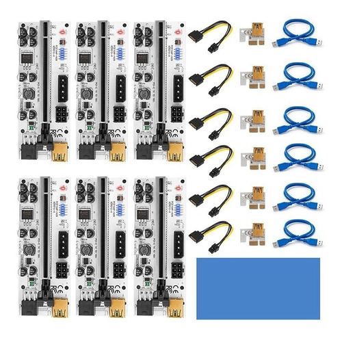 Paquete De 6 Unidades Ver010-x Pcie Riser, 1 A 16 Extensione