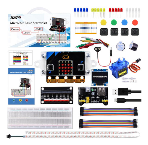 Geeekpi Kit Básico De Inicio Microbit Con Placa Bbc Micro:.