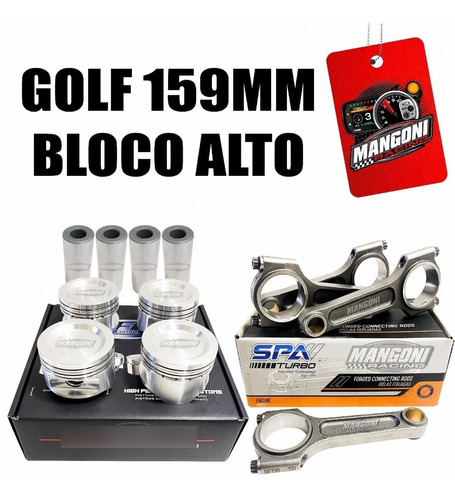 Kit Pistão Afp + Biela Spa 159mm Ap Bloco Alto Golf + Pino