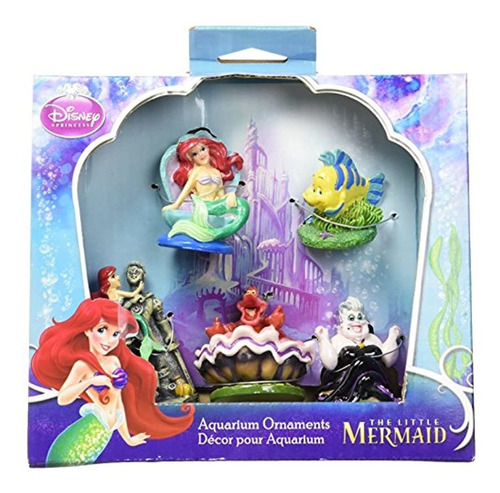 Penn Plax Little Mermaid 5piece Mini Adornos De Resina Para