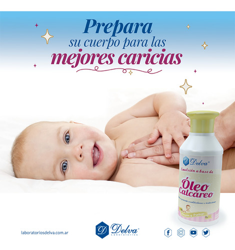 Oleo Calcáreo Delva 250 Ml Emulsión, previene escaluduras e irritaciones