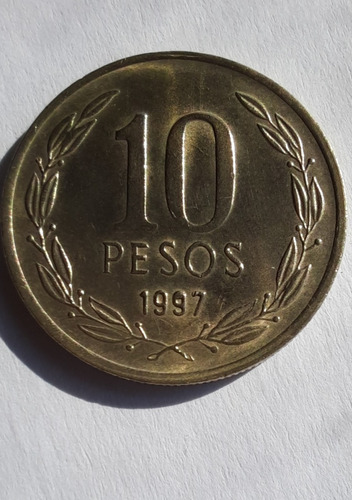 Moneda 10 Pesos 1997, Variante 9 Relleno, Parcial.