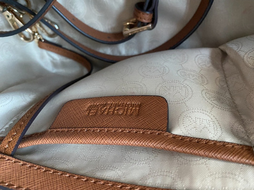 Bolso Michaelkors Selma Satchel Marrón Piel Saffiano Marrón (Usado)