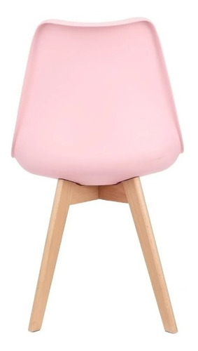 Silla De Diseño Tulip Para Interior Edicion Rosa Pastel.