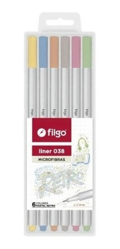 Microfibras  Filgo 0,4mm Retro Pastel X 6 Colores