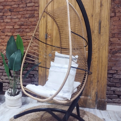 Imagen 2 de 8 de Sillon Hamaca Grecia Colgante En Hierro Jardín