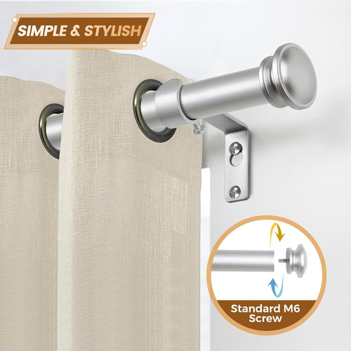 Lindo Cortinero Ajustable Sencillo 220 Cm Grande Expansible