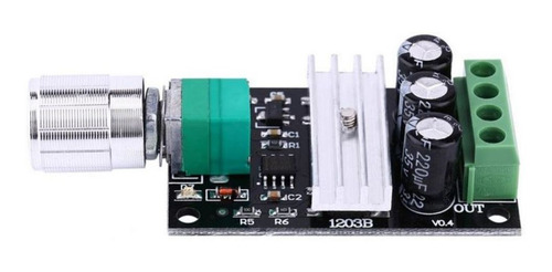 Controlador Velocidad Motor 1203bk Pwm Dc 6 28vdc 3a 80w