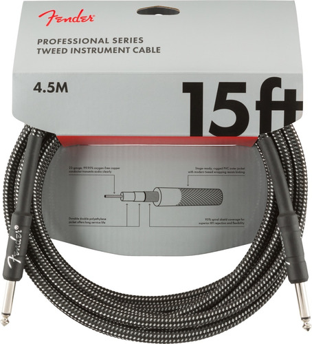 Cable Fender Pro 15  Inst Gry Tweed 0990820065