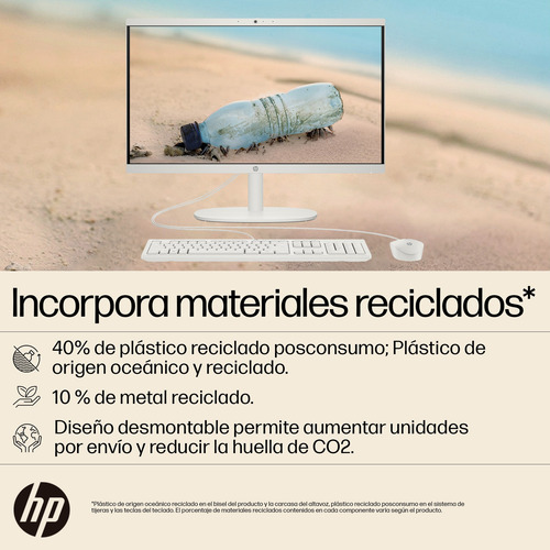 Hp All In One 22-dg0000la Intel Core I3 8gb Ram 512gb Ssd Cashmere White
