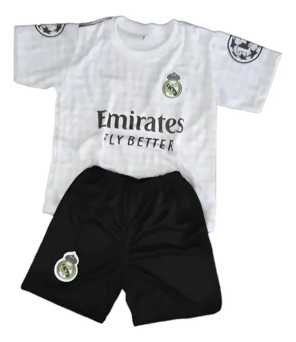 comprar Kit Conjunto  Uniforme Infantil Time Do Real Madrid