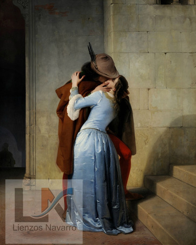 Lienzo Tela Canvas Arte El Beso 1859 Francesco Hayez 64x80cm