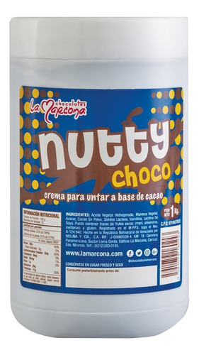 Chocolate Untable Nutty Choco Cacao 1 Kg La Marcona