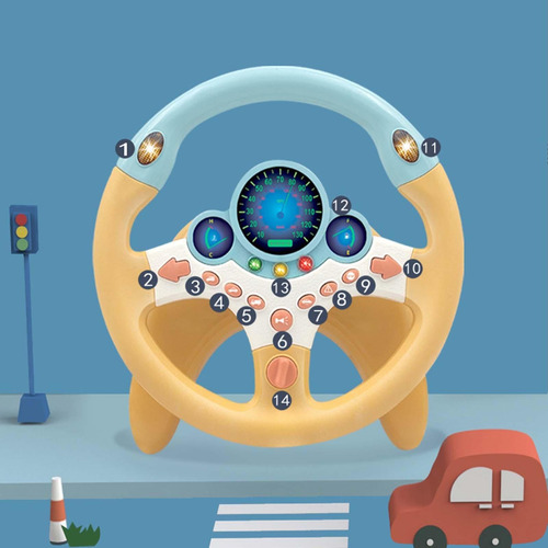 Volante De Simulación Eléctrica, Asiento De Coche, Juguete