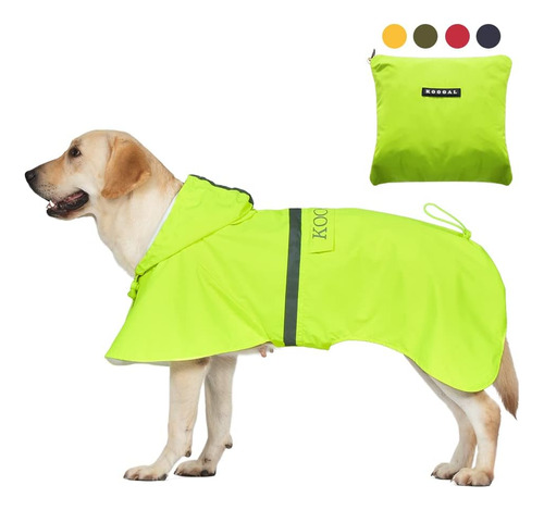 Koogal Chubasquero Para Perros Grandes Para Mascotas Poncho 