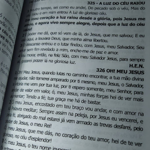 Imagem 2 de 3 de Harpa Original Com Corinhos Letra Grande Capa Couro - Marrom
