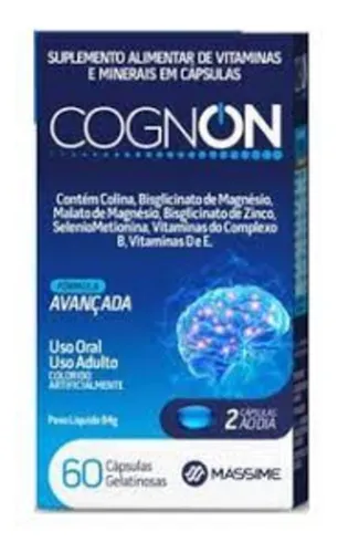 comprar Cognon 60 Capsulas Vitaminas E Minerais = Cogmax Sabor Sem sabor