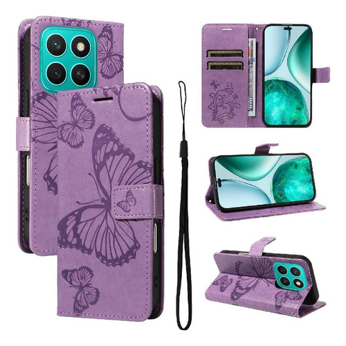 Funda Magnética Case For Honor X8c 4g De Piel Sintética Con Soporte Abatible Con Ranura Para Tarjetas, Funda A Prueba