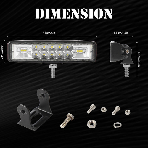 Nuevo Barra De Luz Trabajo Led 6 60w Combo Spot/flood For