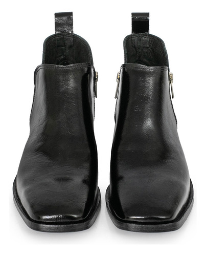Bota Mujer Cuero Charol Botita Vestir Zapato Cierre Briganti