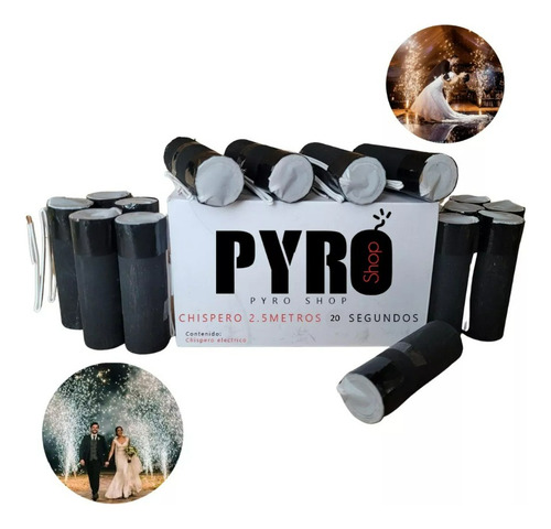 11 Pzs Vela Chispero Luz Fría 15 Segundos Para Eventos