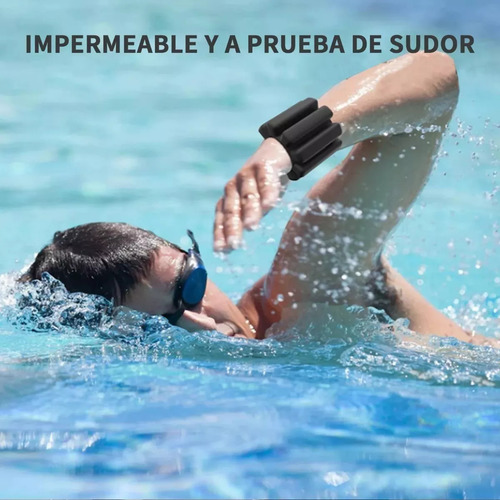 Cyrene Par Tobilleras Con Peso Muñequeras Pulsera Silicon, 450g C/u Negro