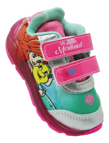 Tenis Con Imaginaci n La Sirenita ariel 9208 Rosa Con Luces
