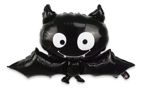 Balão Metalizado Morcego 72cm Halloween Festa Carnaval Cor Preto