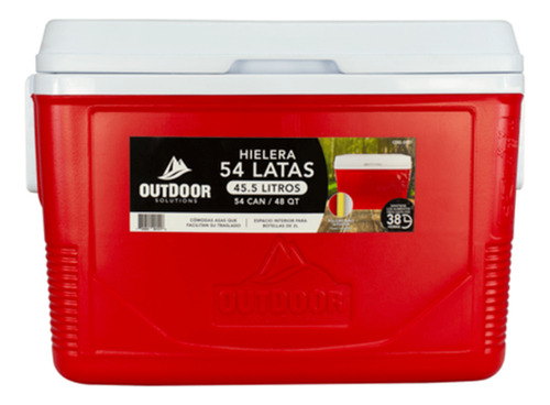 Hielera Outdoor Solutions 48 Qts Rojo 45.5 L Rojo